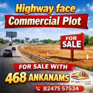 West Facing Commercial Plot for Best Investment Purpose in Tirupati